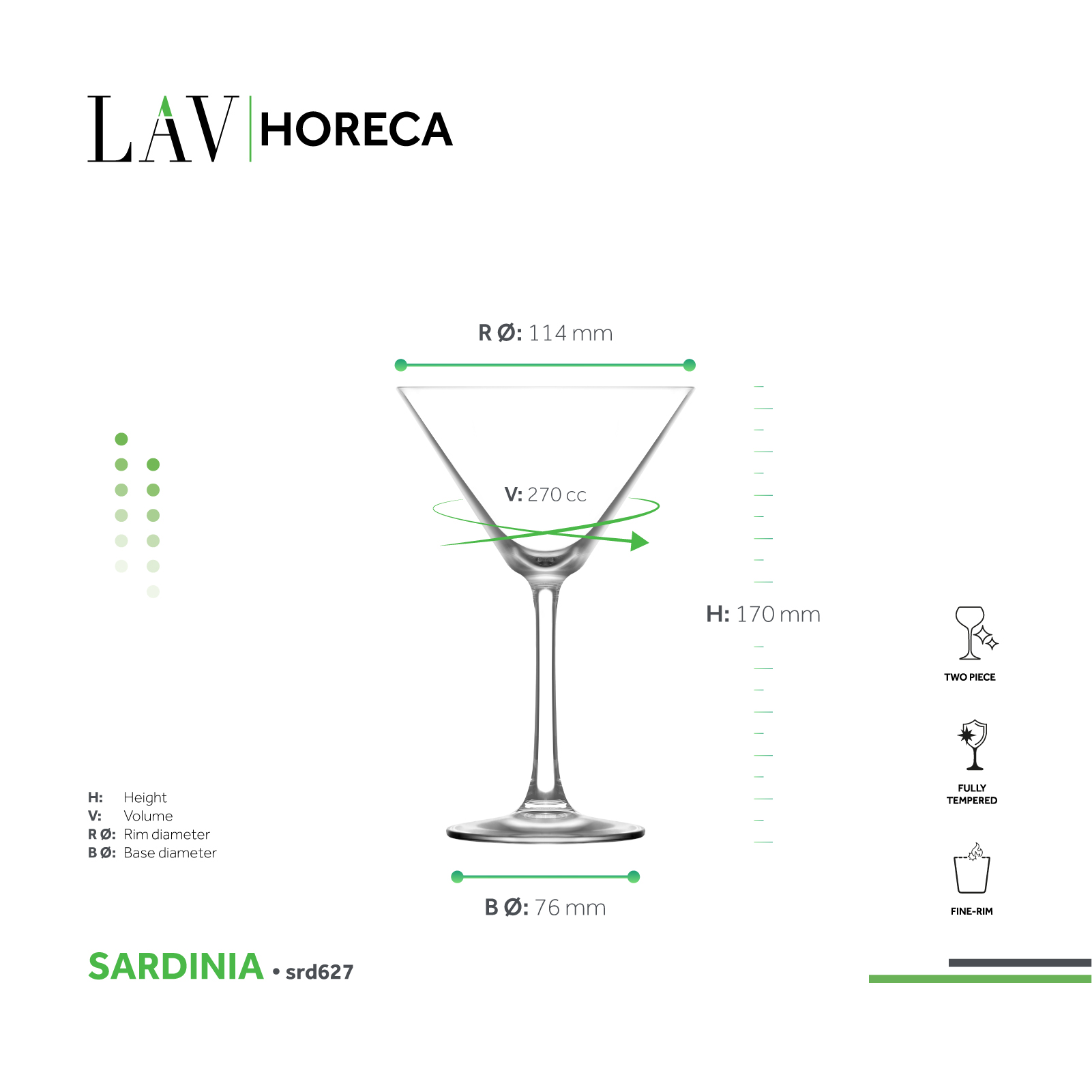 Sardinia Martini Glass